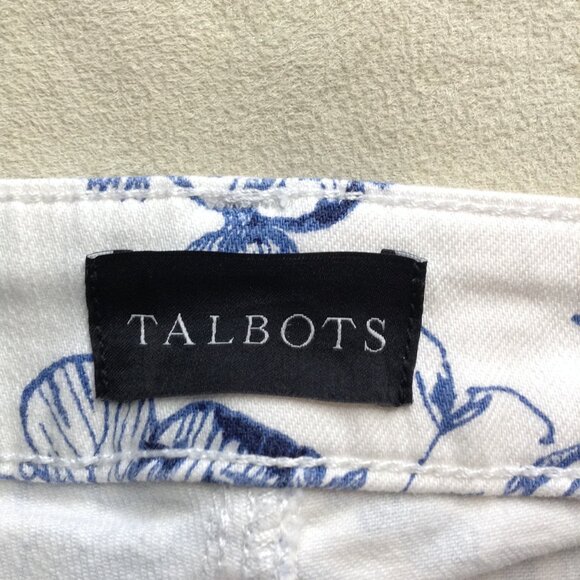 Talbots Printed 4P Slim Ankle Jean, Floral/Butterflies, Classic, Preppy, Boho. - Picture 3 of 6